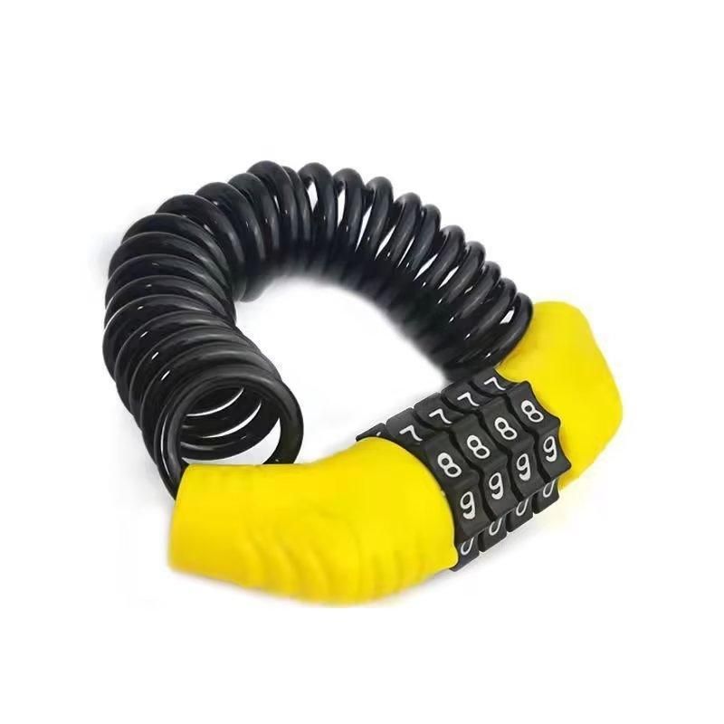 Small portable steel wire zine alloy bicycle password lock mountain bike lock luggage lock