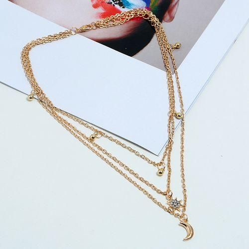 Bohemian Jewelry Moon Star Multi Layer Beaded Pendant