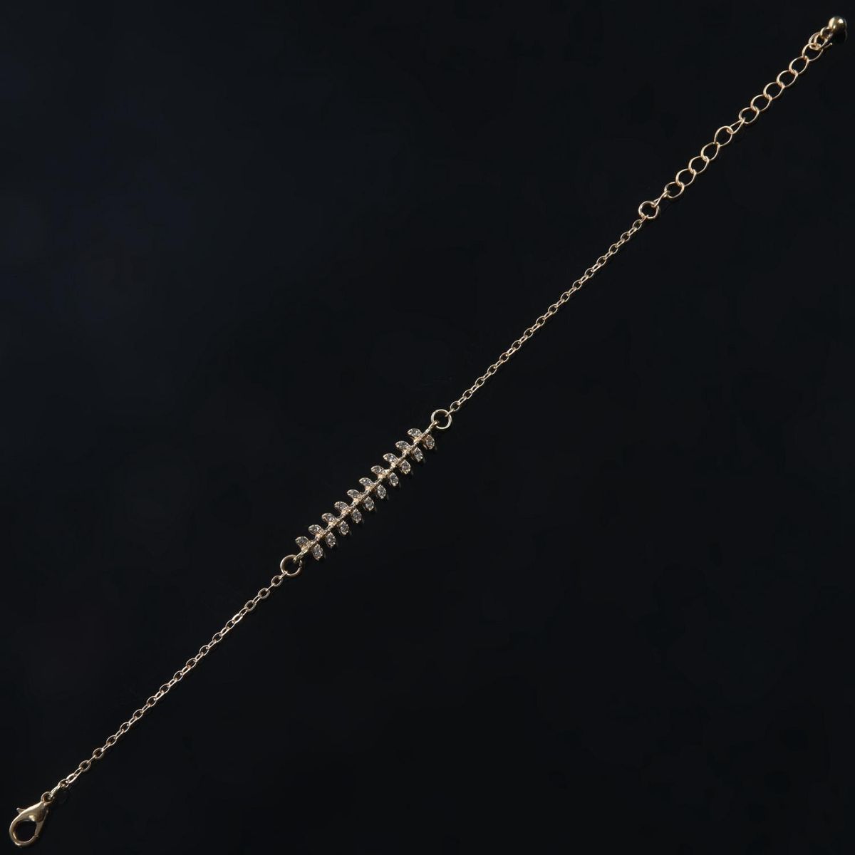 Charm 4 Pcs/Set Women's Fashion Crystal Circle Leaf Chain
