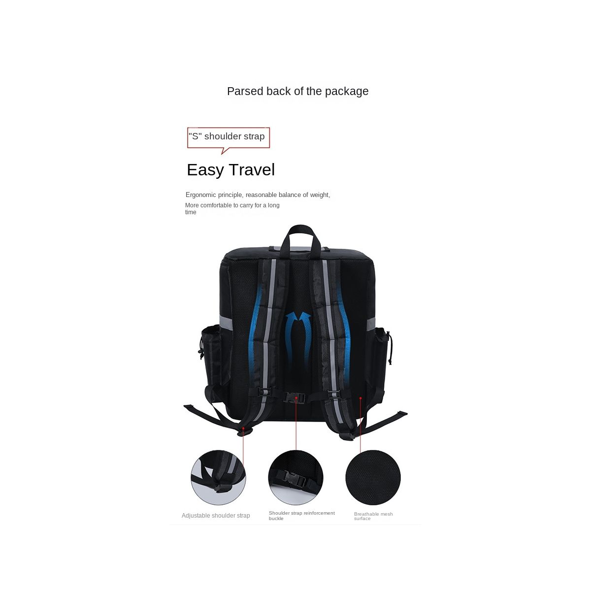 Food Delivery Backpack Pizza Delivery Bag Insulated