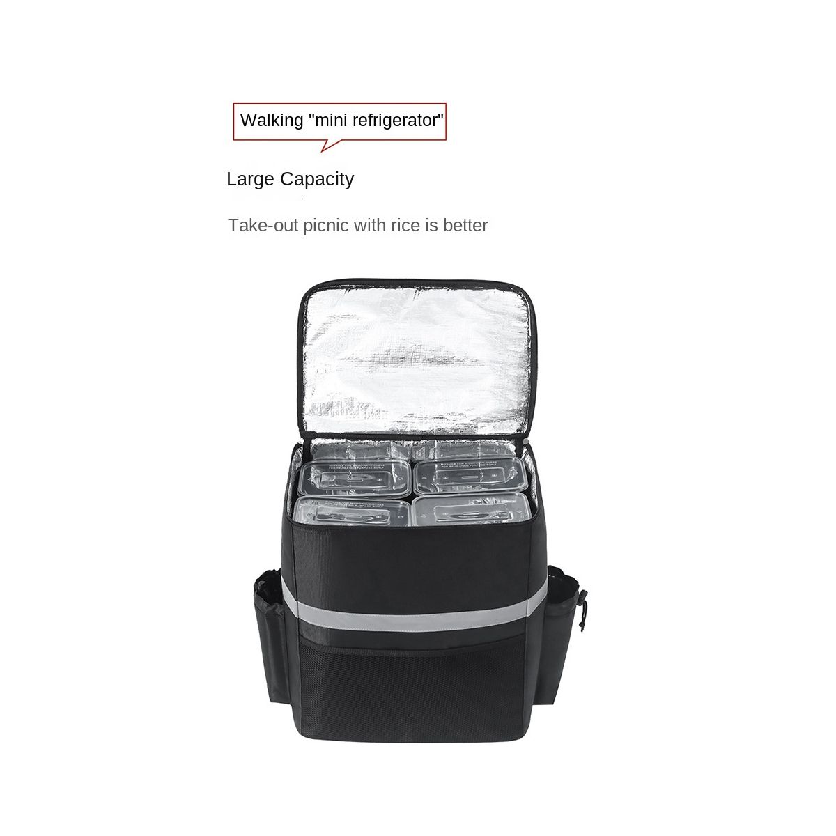 Food Delivery Backpack Pizza Delivery Bag Insulated