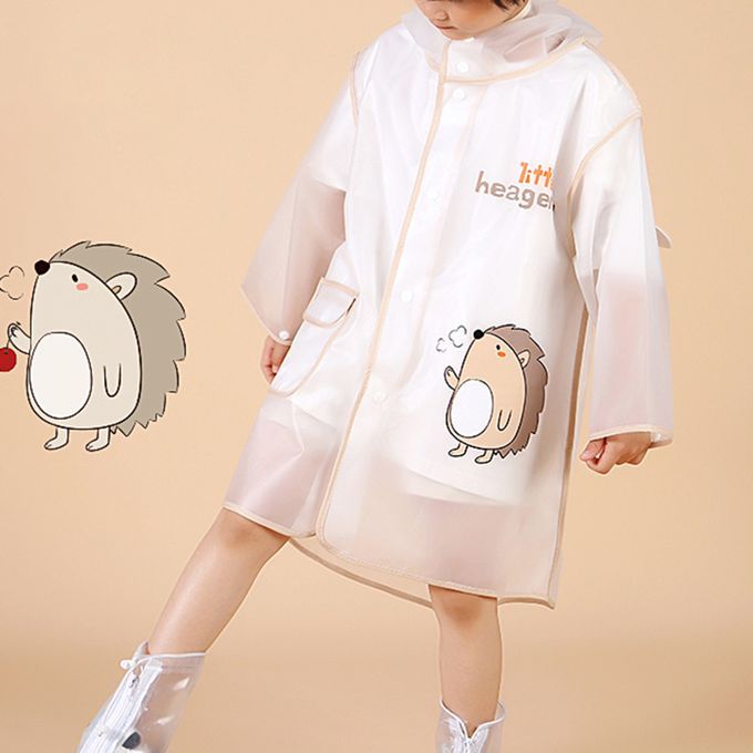 Kid Slicker Transparent Waterproof-Blue Small Dinosaur