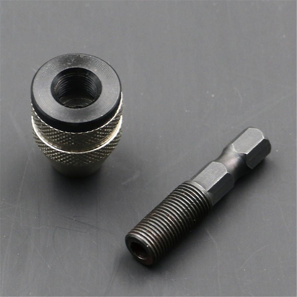 Alloy 1/4'' Hex Shank Keyless Drill Chuck Quick Change Adapter 0.3 To