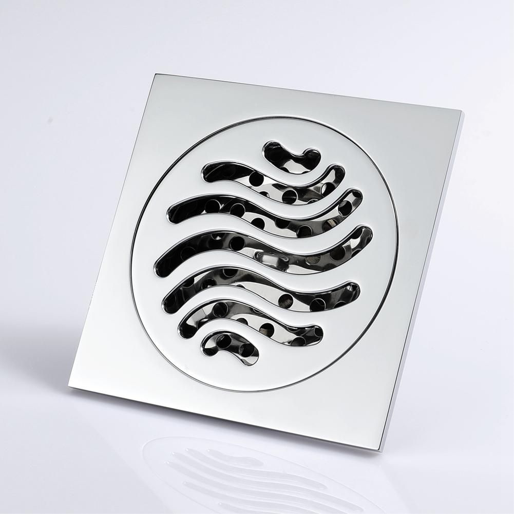 Brass Floor Drain 100X100mm Square Anti-Odor Linear Shower