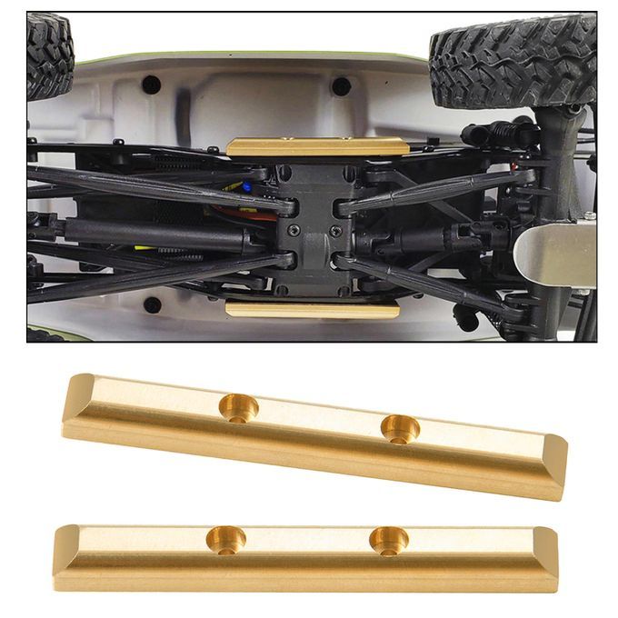 1 Pair RC Brass Shoulder Bars Beam Rock Rails For Axial SCX24 RC Car