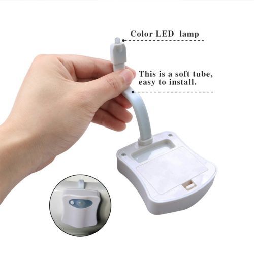 Smart Toilet Bowl Light Seat Sensor Auto Lamp