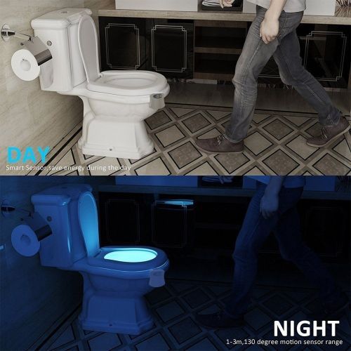 Smart Toilet Bowl Light Seat Sensor Auto Lamp