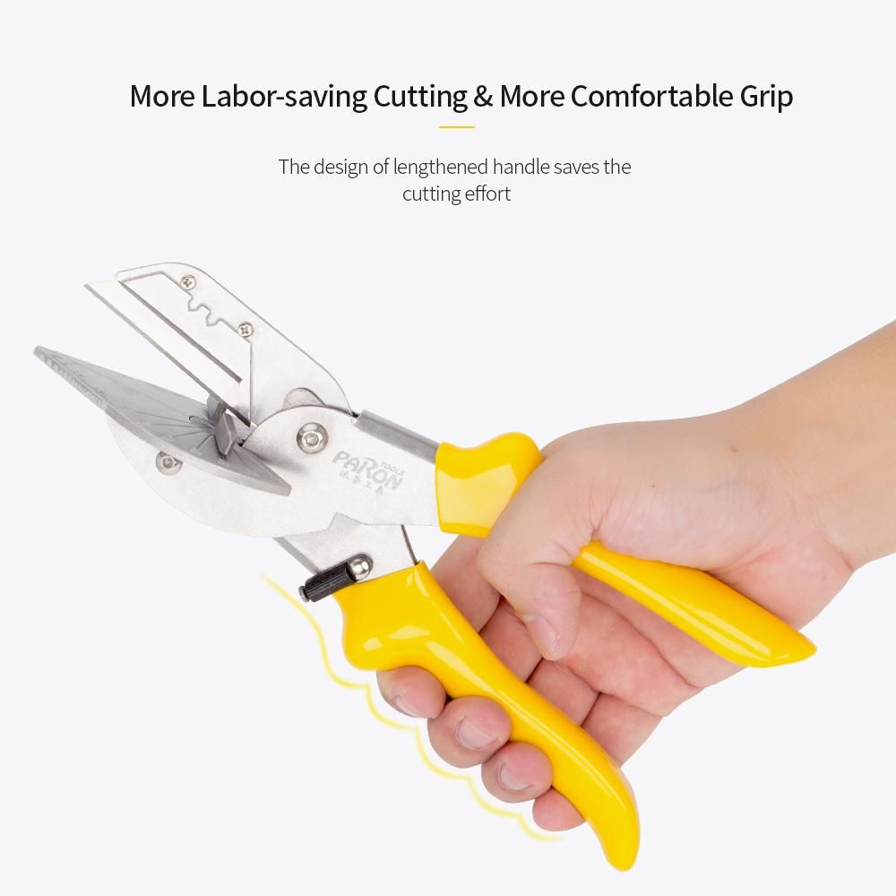 PARON Universal Angle Wire Duct Scissors PVC Trunking Tube Edge Clip 45 Degree to 135 Degree Adjustable Angle Multi Angle Mitre Gasket Shear Wire Duct Cutter Hand Tools Woodworking Cutter
