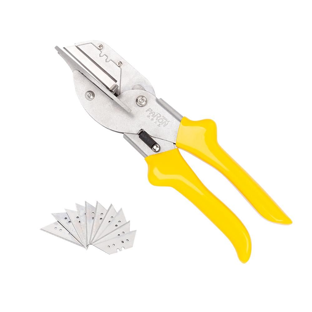 PARON Universal Angle Wire Duct Scissors PVC Trunking Tube Edge Clip 45 Degree to 135 Degree Adjustable Angle Multi Angle Mitre Gasket Shear Wire Duct Cutter Hand Tools Woodworking Cutter