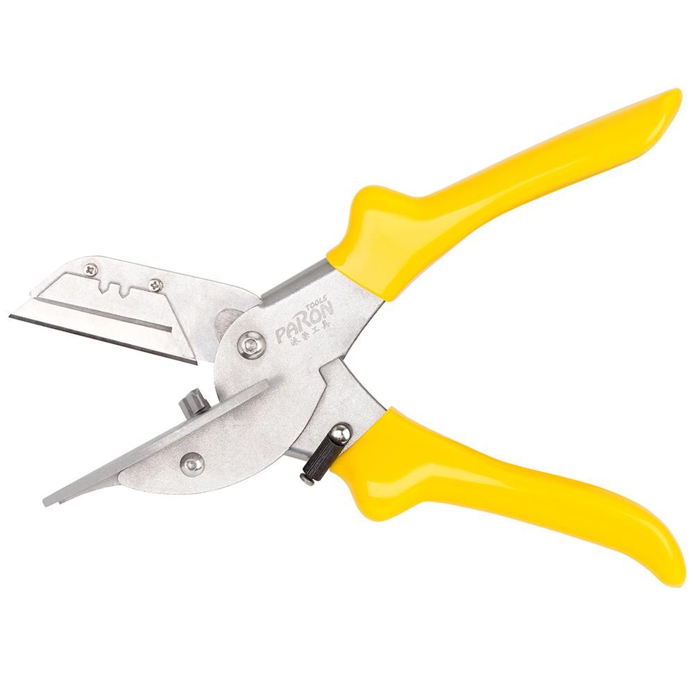 PARON Universal Angle Wire Duct Scissors PVC Trunking Tube Edge Clip 45 Degree to 135 Degree Adjustable Angle Multi Angle Mitre Gasket Shear Wire Duct Cutter Hand Tools Woodworking Cutter