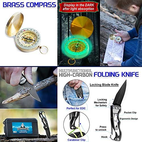 Survival Kit 23 In 1  Outdoor Military Gear Kits For Camping