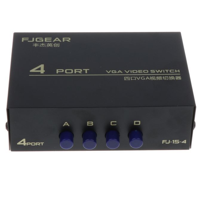 Monitor Display Selecting Switcher Box(4-in-1-Out), Easy To Use,