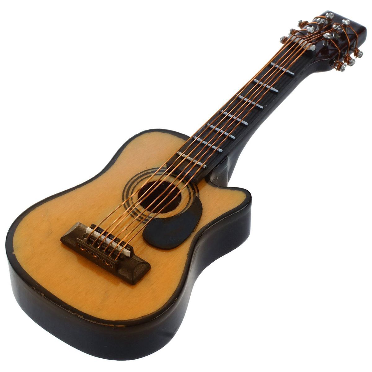 1:12 Miniature Music Instrument Acoustic Guitar Yellow and
