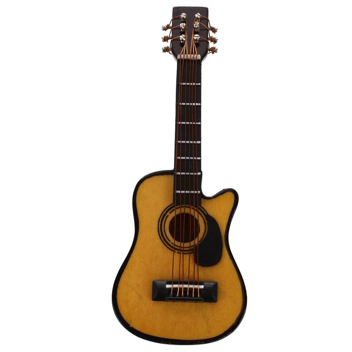 1:12 Miniature Music Instrument Acoustic Guitar Yellow and