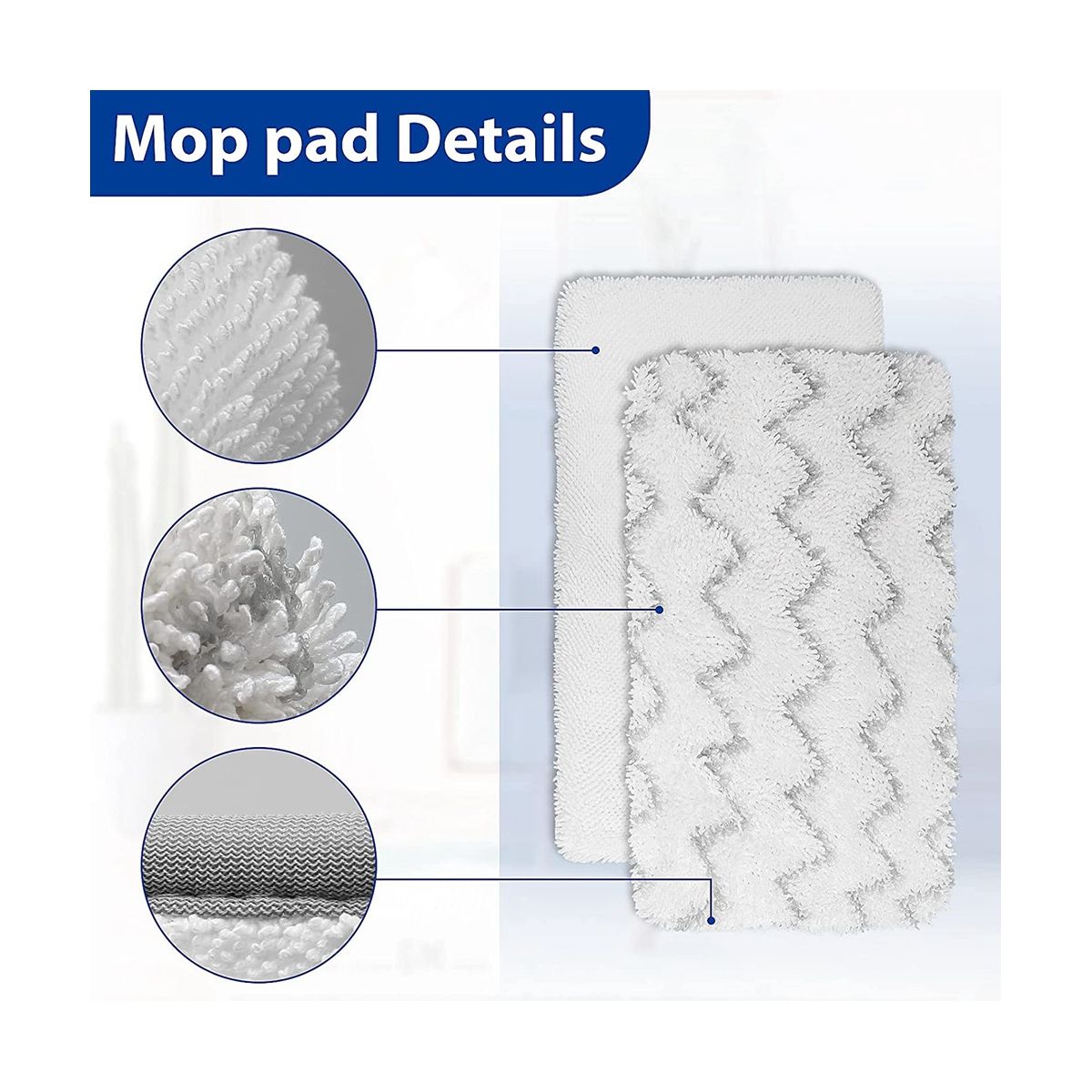 10Pack Mop Pads for PowerFresh Mop 2747A 1252 1543 1632 1652 1132 1530 11326 Vacuum Mop Series