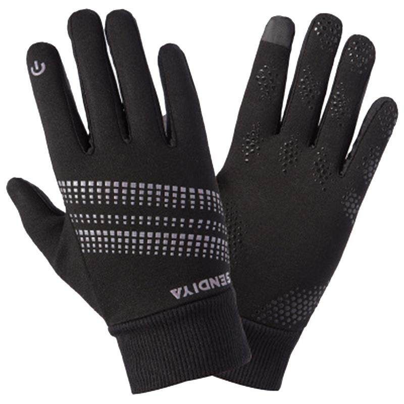 Unisex Outdoor Sport Climbing Cycling Soccer Fleece Windproof Touchscreen Black (black)