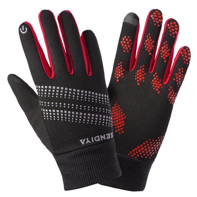 Unisex Outdoor Sport Climbing Cycling Soccer Fleece Windproof Touchscreen Black (black)