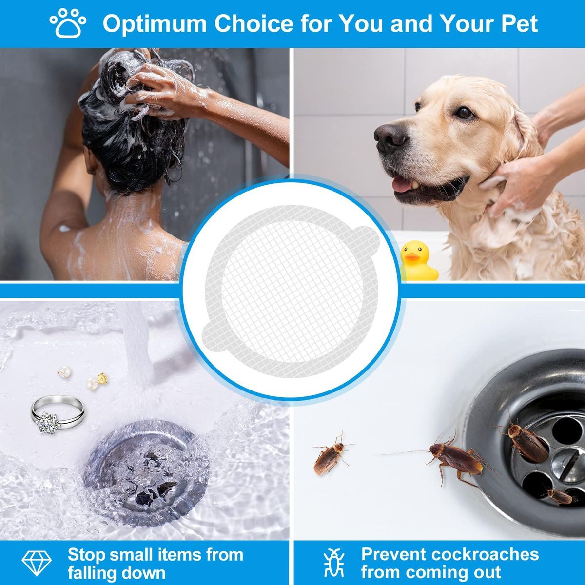 30Pcs Floor Drain Sticker Strong Stickiness Floor Drain Sticker