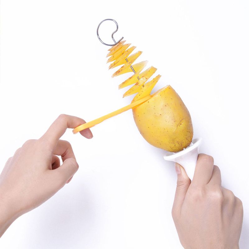 (1PC)1pcs Potato Tower Chip Spiral Slicer Tornado Slicer Spiral Machine Manual Cutter Tool Easy To Clean Kitchen Gadgets WEF