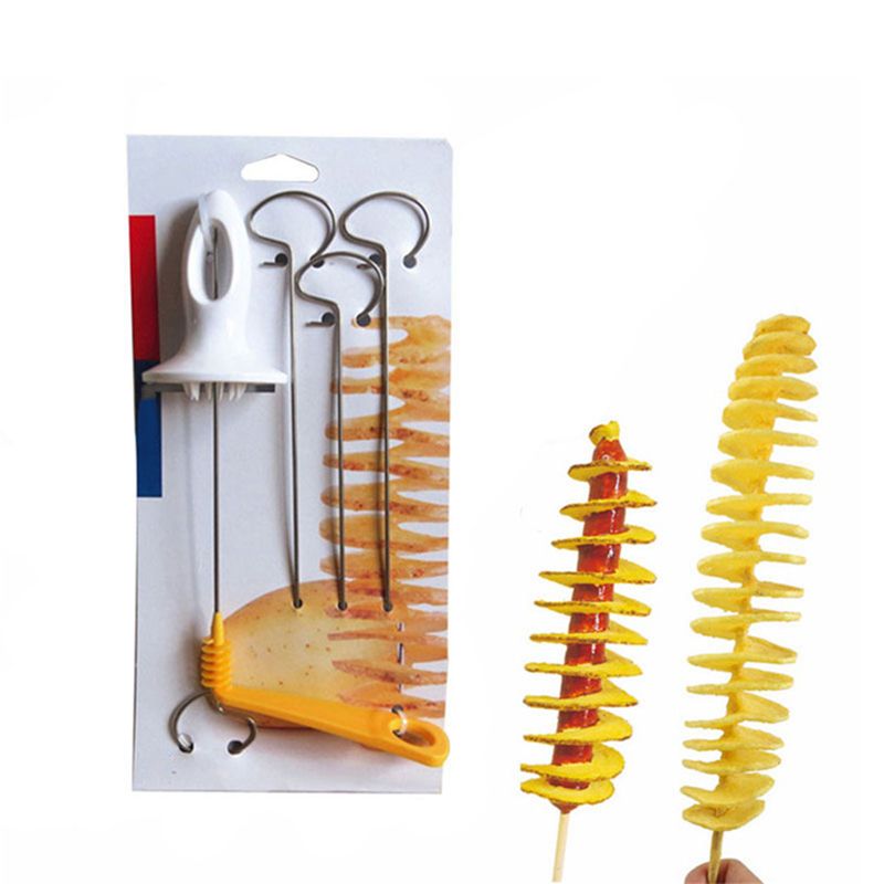 (1PC)1pcs Potato Tower Chip Spiral Slicer Tornado Slicer Spiral Machine Manual Cutter Tool Easy To Clean Kitchen Gadgets WEF