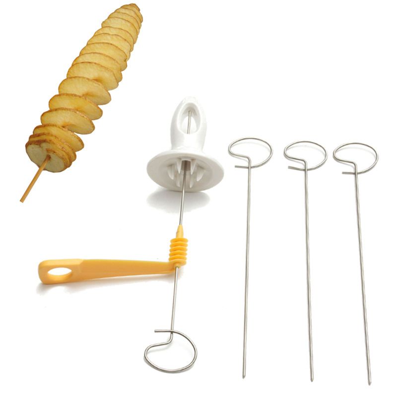(1PC)1pcs Potato Tower Chip Spiral Slicer Tornado Slicer Spiral Machine Manual Cutter Tool Easy To Clean Kitchen Gadgets WEF