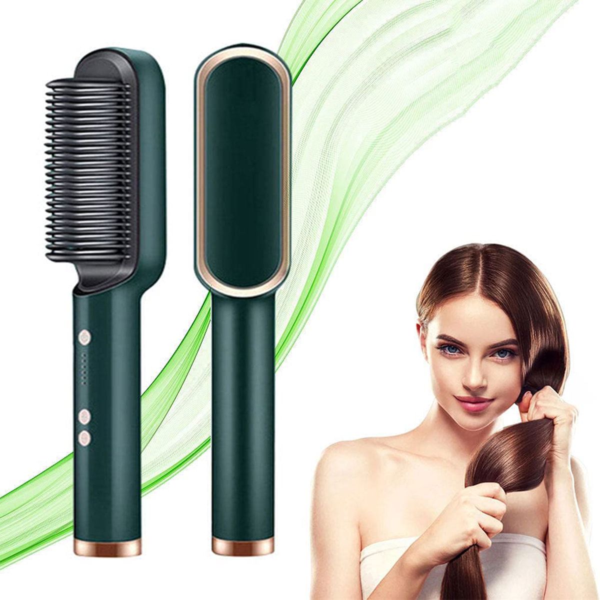 Hair Straightener Brush For Woman Hair Styling Negative