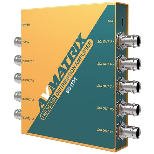 1x9 3G-SDI Reclocking Distribution Amplifier