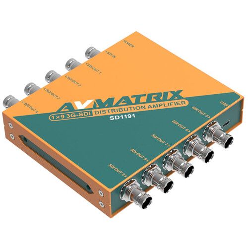 1x9 3G-SDI Reclocking Distribution Amplifier