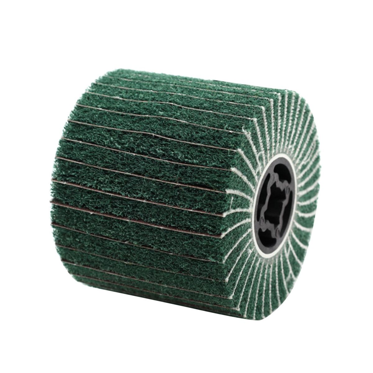 Non-woven Wire Drawing Polishing Burnishing Wheel Stainless Steel Core Wire Polishing Wheel Flap Brush for Metal/Aluminum/Copper Surface Treatments