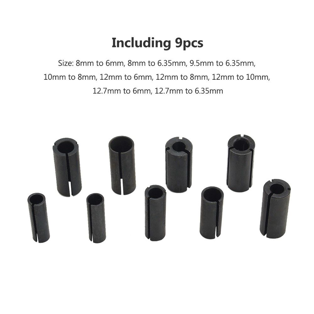9pcs Milling Cutter Conversion Chuck Woodwork Router Bit