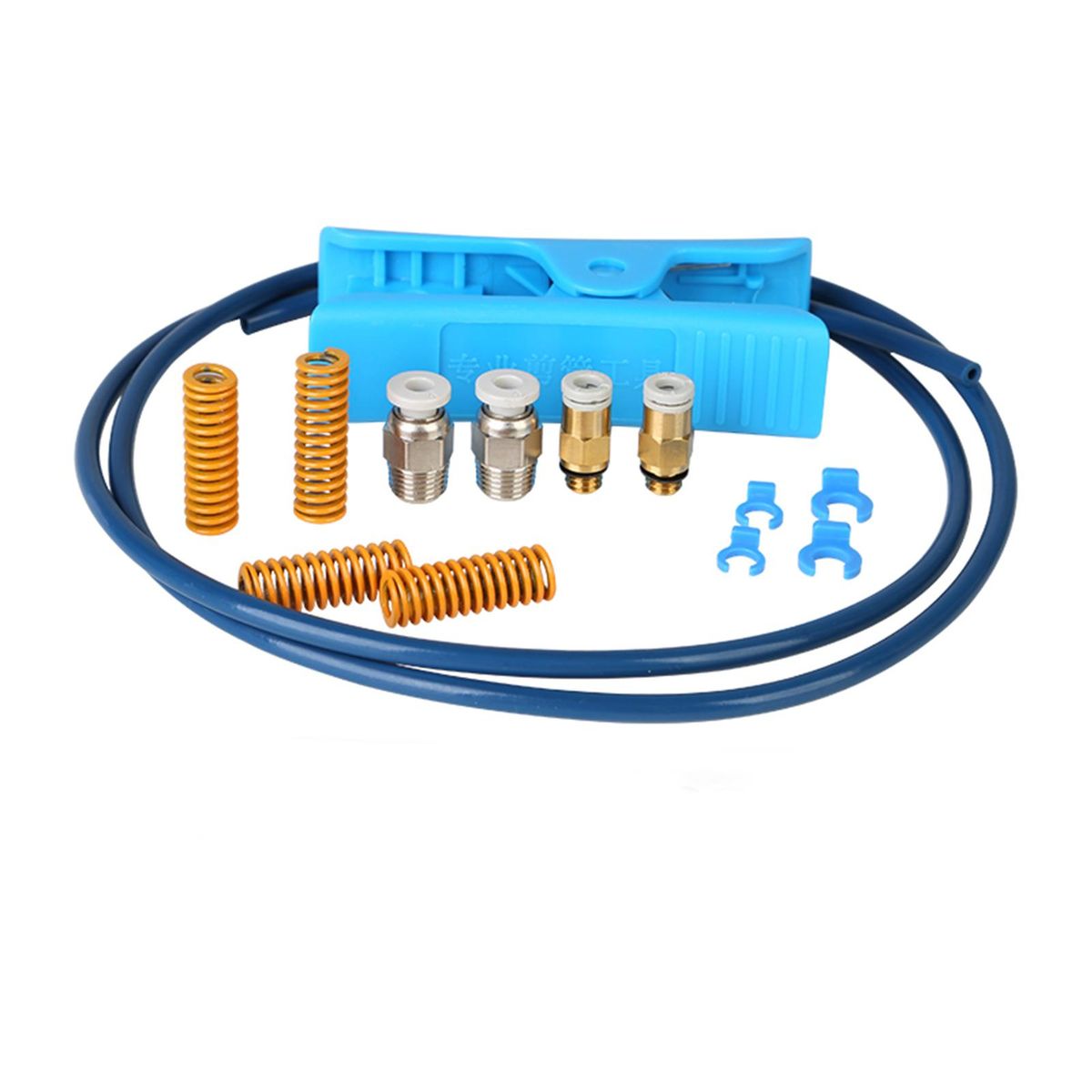 Creality Capricorn Premium XS Bowden PTFE Tube 1 Meter and Pneumatic Fittings Kit with Tube Cutter Die Spring for 1.75mm Filament for 3D Printer Accessories