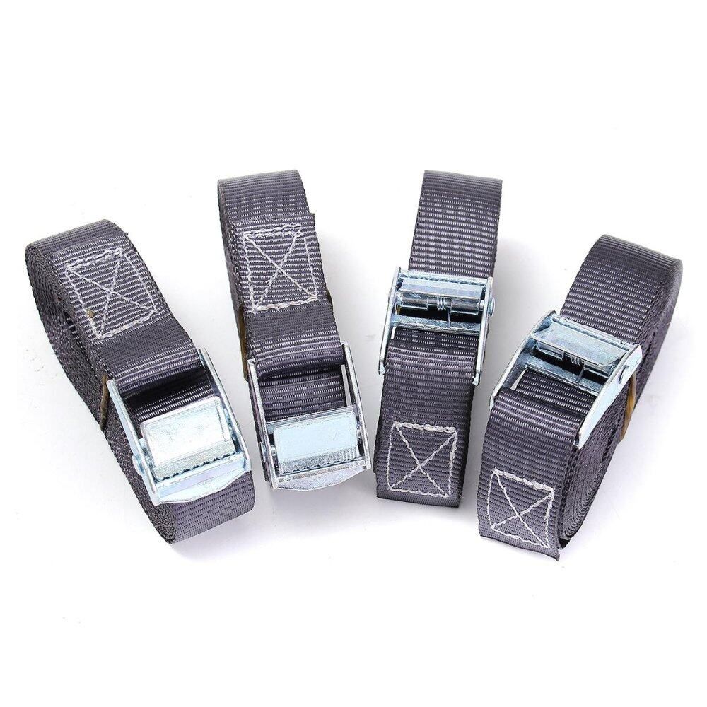 4X Heavy Duty Tie Down Strap Strong Ratchet Belt Cargo Lashing With Metal Buckle