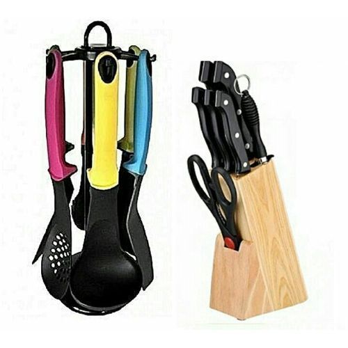 Non Stick Spoon Set & Kitchen Knife Set
