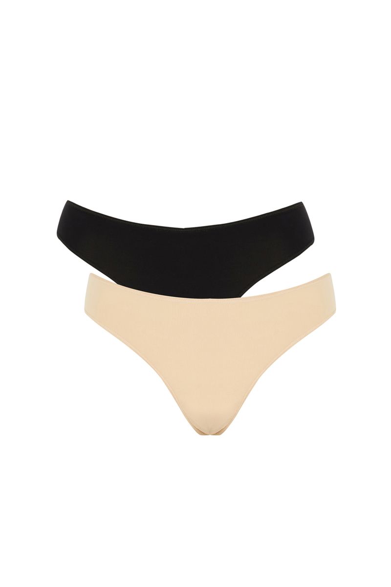 Women- 2-Pack String Underwear Slip-Beige