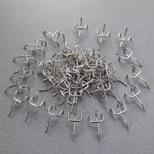 50 Pcs Single Pegboard Hooks Slat Wall Display