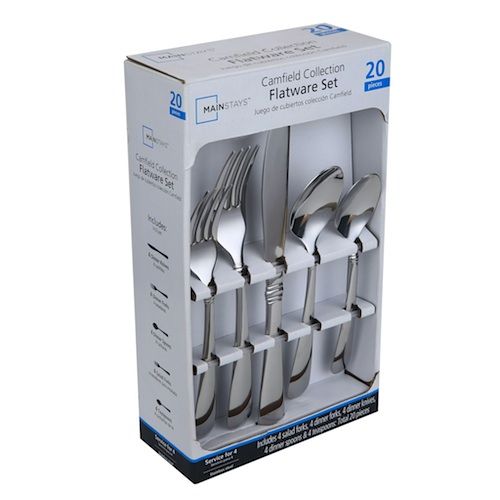 20 Piece CAMFIELD Flatware Set - Stainless Steel