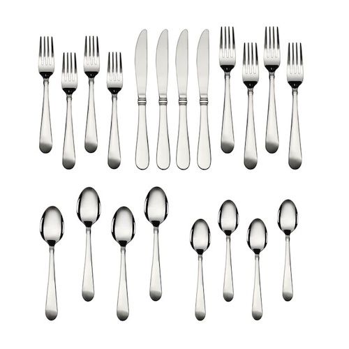 20 Piece CAMFIELD Flatware Set - Stainless Steel