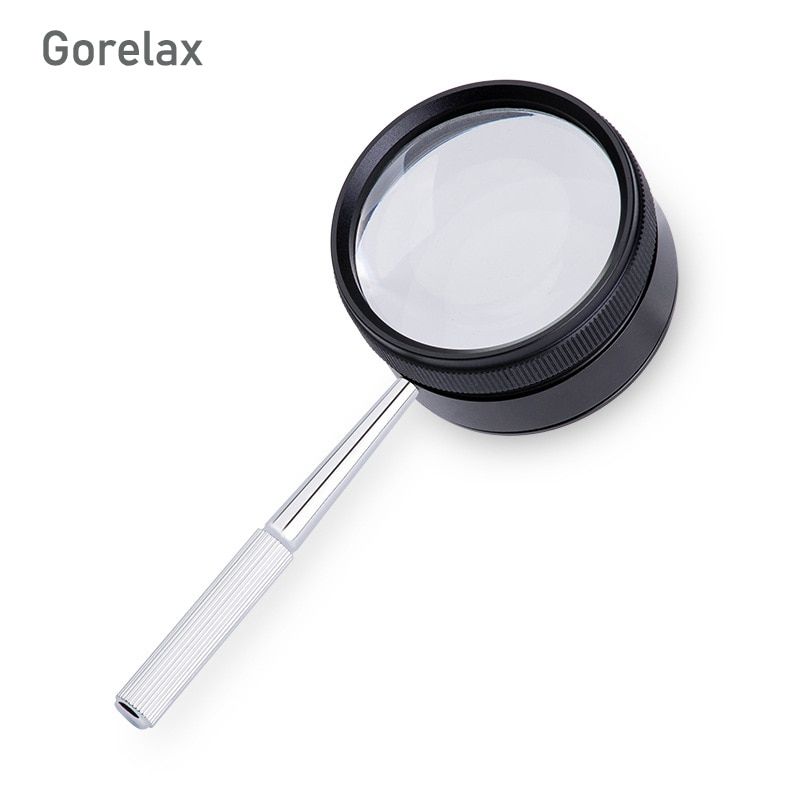 35x Handheld Magnifying Glass Optical Lens With Metal