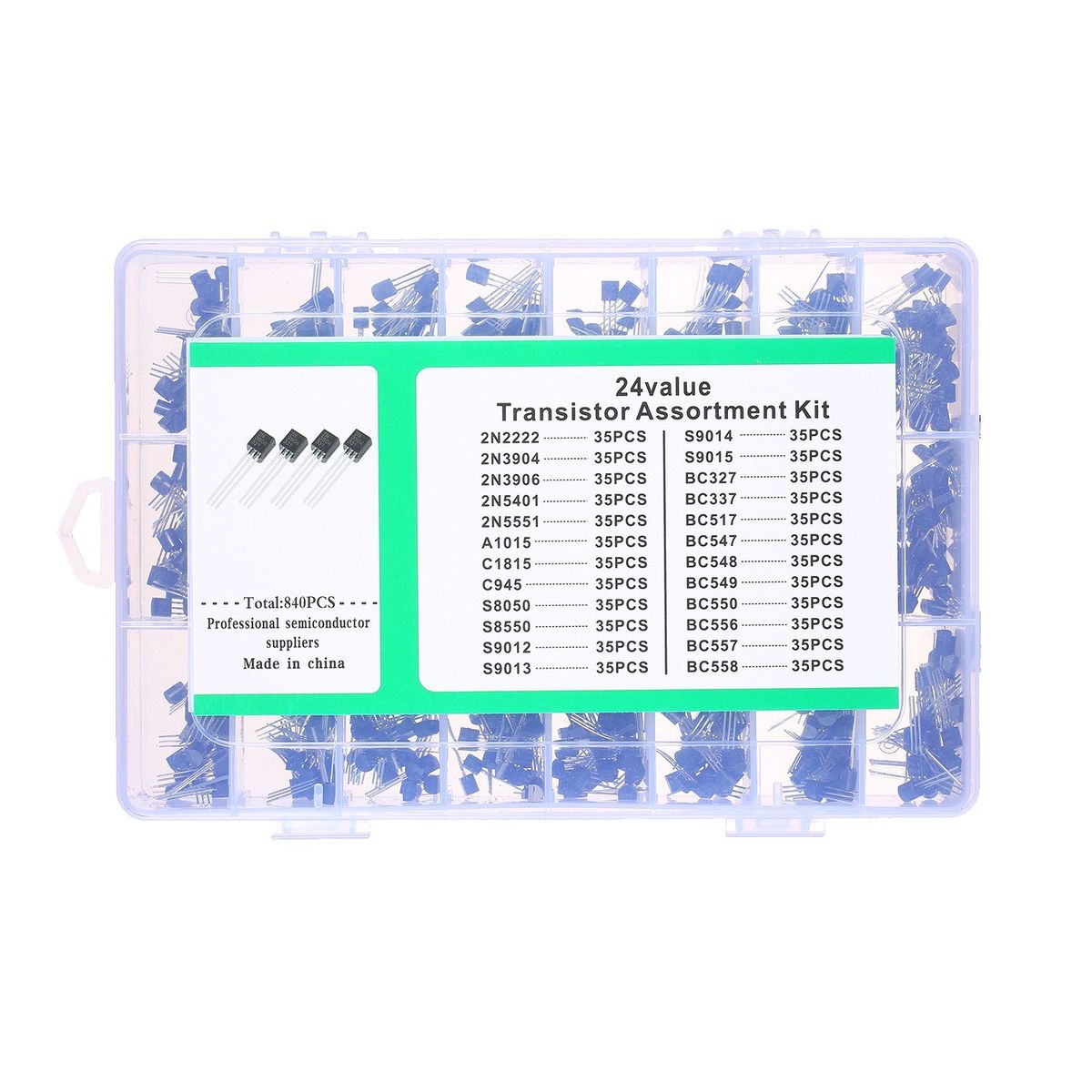24Values 840PCS NPN PNP Transistor TO-92 Power General