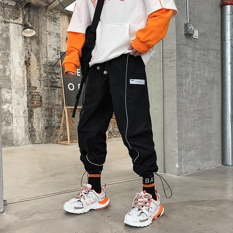 Harem Cargo Pants Hip-Hop Hip-Hop Casual Tracksuit Trucks Reflective Street Clothing