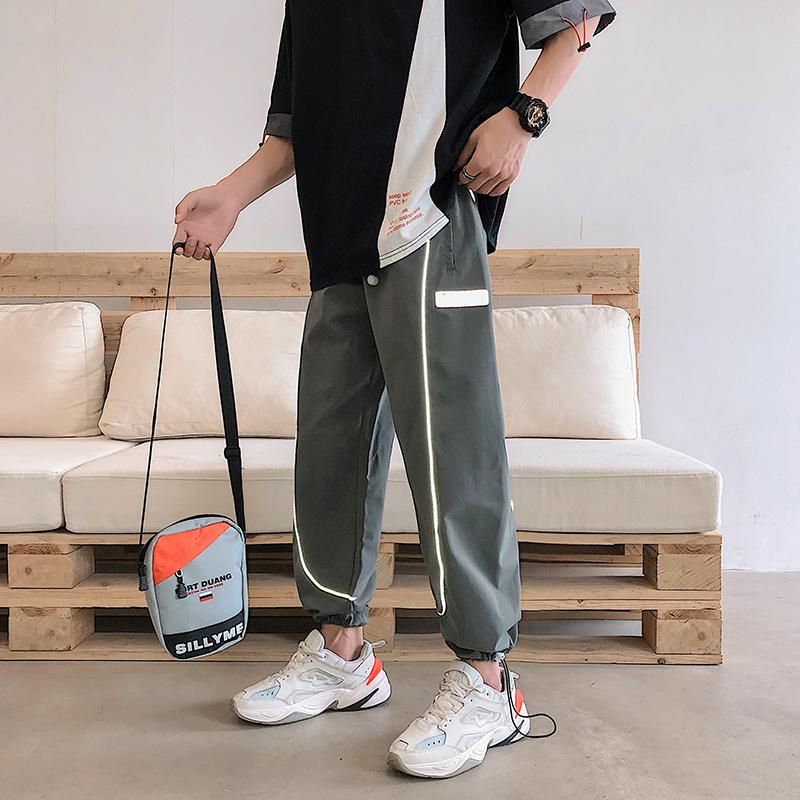 Harem Cargo Pants Hip-Hop Hip-Hop Casual Tracksuit Trucks Reflective Street Clothing