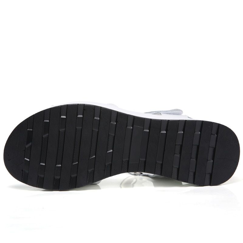 Genuine Leather Women Sandals Shoes Platform Ladies White Sneakers Sandals Shoe 2018 Summer Open Toe Fashion High Heel Footwear