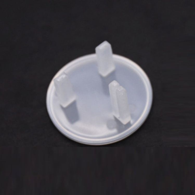 UK 3-Hole Socket Protect Cover Round Transparent