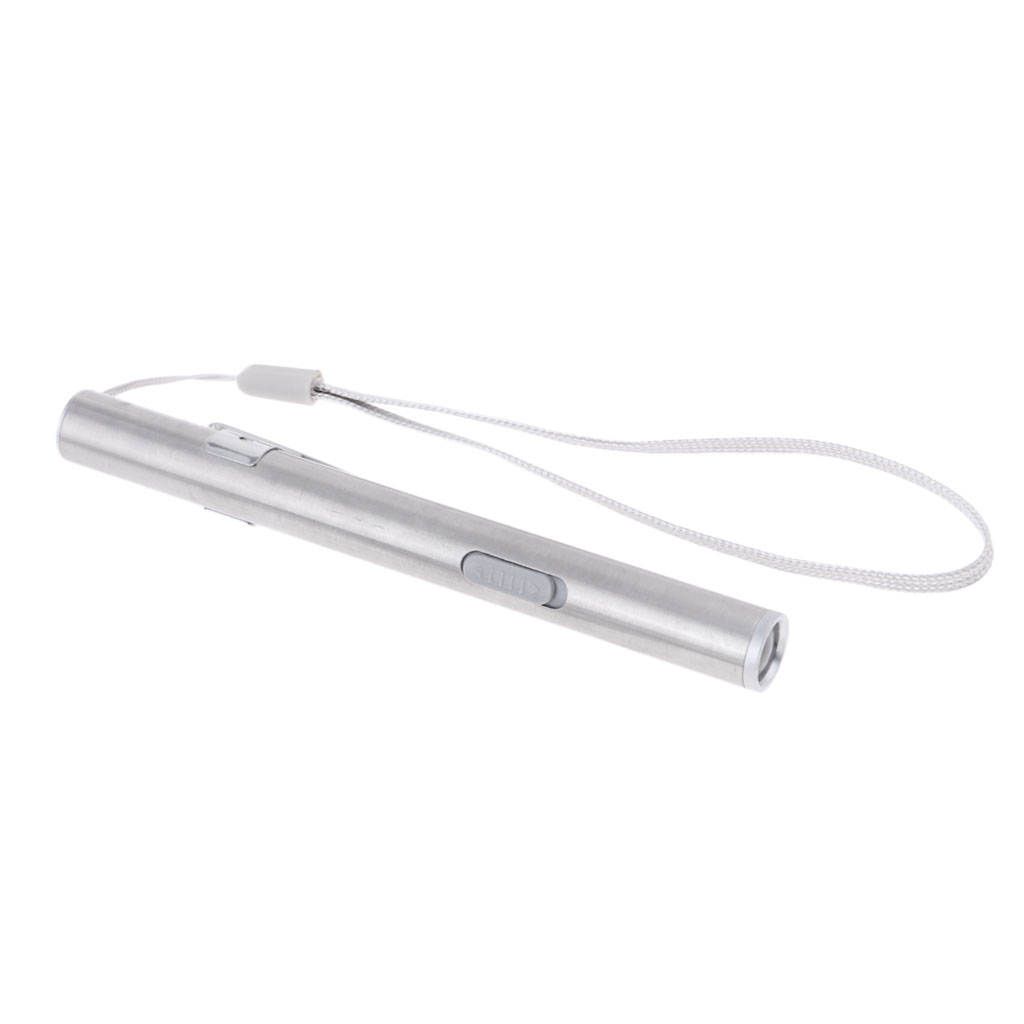USB Rechargeable Pen Light Mini LED Flashlight Double Lamp