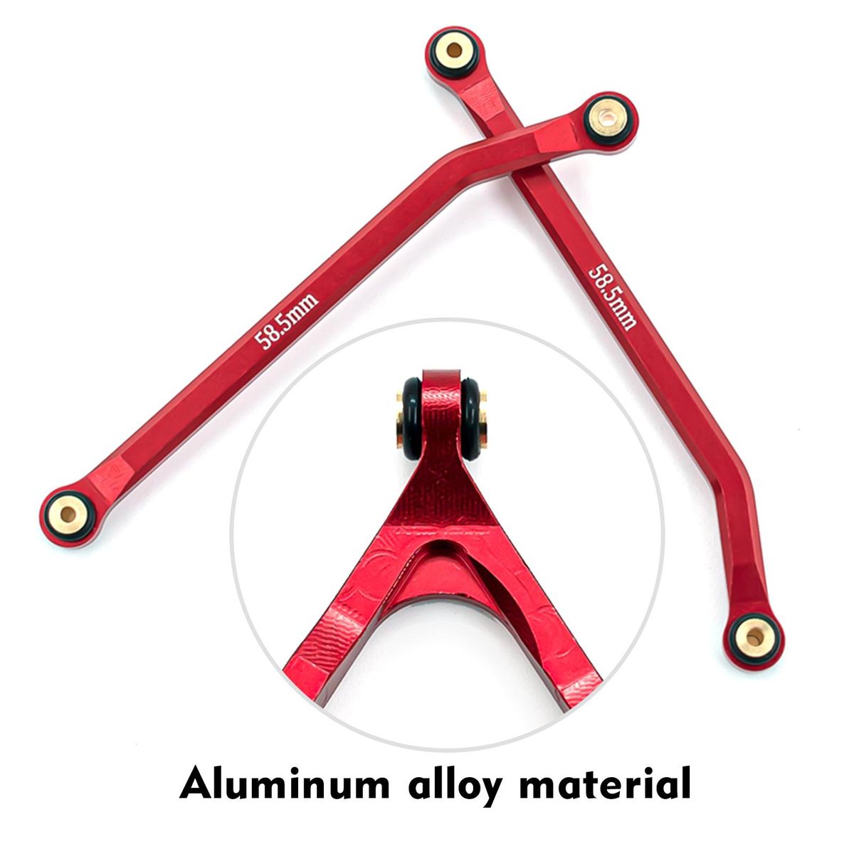 RC Car High Clearance Chassis Links Sets Aluminum Alloy Rod Replacement for 1/24 Axial SCX24 C10 Bronco JEEP RC Car