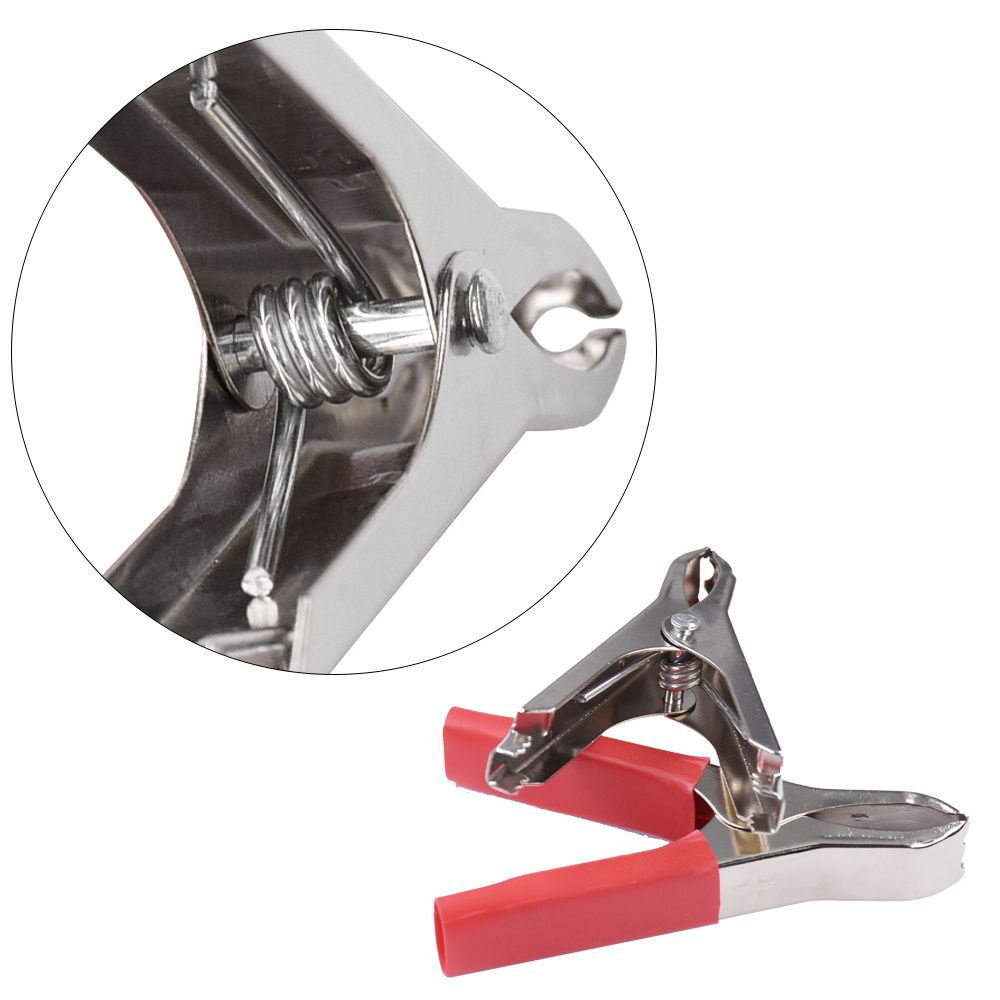 YUNPICAR Car Crocodile Clip 30A Spring Loaded Auto Vehicle Battery Cable Insulated Alligator Clamp