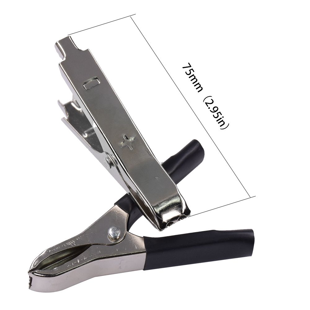 YUNPICAR Car Crocodile Clip 30A Spring Loaded Auto Vehicle Battery Cable Insulated Alligator Clamp