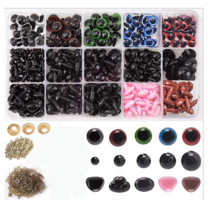 560pcs/Box Safety Eyes And Noses Craft For Puppet Bear Craft DIY Tools