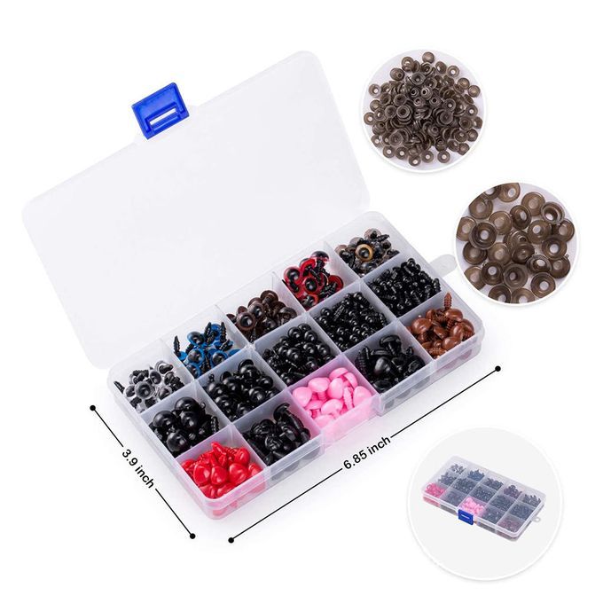 560pcs/Box Safety Eyes And Noses Craft For Puppet Bear Craft DIY Tools