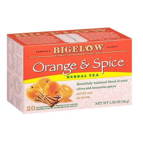 Orange & Spice Herbal Tea Bags, 20 Count Box Pack X 6